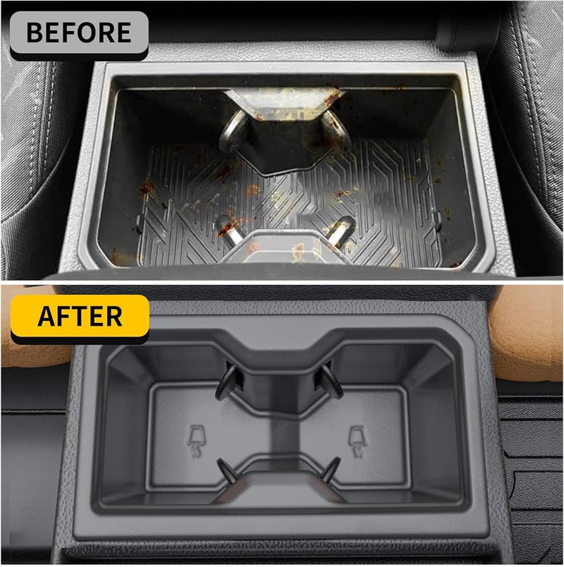 Maxzina Cup Holder Compatible with 2024 2025 Toyota Tacoma (Not Manual Transmission) Center Console Cup Holder Silicone Insert Black Bottle Holder Interior Decoration for 2024 Tacoma Accessories - Image 3